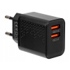 RÝCHLA NABÍJAČKA SIEŤOVÁ ZÁSUVKA 2x USB QC 3.0 PD 18W UNIVERZÁLNA
