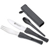 Príbor BÖKER Snac Pac Cutlery Set - čierny