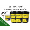 SET NA 30m2 - (65kg) 1x Tekutá dlažba ALF BL100 20 kg zelená, Adhézny mostík ALF PR50 5kg, hladidlo
