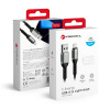 Kábel FORCELL F-ENERGY USB-A na Lightning (2,4A 12W) 2m čierny (C257)