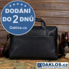 Kožená pánska čierna taška / messenger / brašna z pravej kože