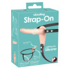 You2Toys Strap-On – nabíjací pripínací vibrátor (telová farba)