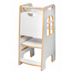 Učiaca veža Montessori Monti Kid's Tower Step 40x45x88 cm biely