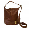 Dámska kožená kabelka/batoh 1201 hnedá Made in Italy