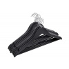 Vešiaky na oblečenie RONDO drevené, čierne (30 ks)