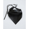 Šatka - Warrapy Zara Natural Leather Black (Zary Leather Scarf Sv7 xxf__)