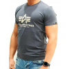 Alpha Industries Basic T-Shirt greyblack tričko pánske šedé