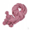 Šatka, sál - Schace HL 180 cm - ženský produkt (Ružová dlhá dámska šál s pompoms)