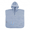 Kikko BIO bavlnené froté pončo XKKO Organic Baby Blue Stars
