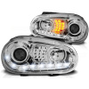 VW GOLF 4 97-03 - přední chrom světla s LED svietením a LED smerovky