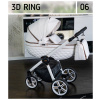 Detský kočík 3D Ring Adbor | Deluxe Baby Farba: 06 - Biela + biely rám