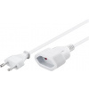 PremiumCord Kábel sieťový predlžovací dvojvidlica 230V 2m biely / kpsm2w