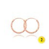 MINET JMAN0392RE02 - MINET Rose gold broušené stříbrné náušnice KRUHY 2 cm