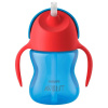 Avent hrnček so slamkou modrý 200ml