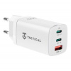 AppleMix Nabíjačka / napájací adaptér TACTICAL Flashbang - USB-A + 2x USB-C - 65W - GaN - biela