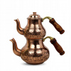Čajník, kanvica na čaj - Turkish double kanvice meď Turecko (Čajník, kanvica na čaj - Turkish double kanvice meď Turecko)