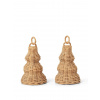 Ferm Living Ratanové vianočné ozdoby Braided Bell Baubles, set 2 ks – zvončeky