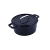 CS SOLINGEN Pekáč s pokrievkou liatinový okrúhly so smaltovaným povrchom ALPEN 14 cm modrá CS-079345