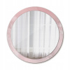 Okrúhle závesné zrkadlo s ozdobným skleneným rámom Ružový kameň priemer 100 cm (Okrúhle závesné zrkadlo s ozdobným skleneným rámom Ružový kameň priemer 100 cm)