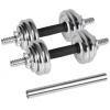 Činky chrómované nastaviteľné 15kg, REBEL ACTIVE RBA-2326-15