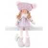 Dekorácia MagicHome Vianoce, Deti, ružové, sediace, 22 cm