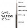 Koaxiálny kábel CAVEL WL195N 50 Ohm, 4,95mm, predaj na metre