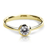 Zlatý zásnubný prsteň Danfil DF1883, žlté zlato s diamantom 53