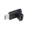 PremiumCord Adaptér USB-C na USB-C, zahnutý 90° kur31-34