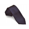 Úzka kravata Ladeo Polyester Red, Navy modrá (Námorná modrá módna pánska kravata)