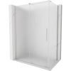 Mexen Velar posuvná sprchová kabína 160 x 90 cm, námraza, brúsený nikel - 871-160-090-31-97