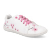 Stitch&Walk Barefoot dětské tenisky Stitch & Walk - white flower květina bílé