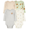 CARTER'S Body dlhý rukáv Milk&Cookies neutral 4ks 24m/vel. 92