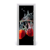 Fototapeta na dvere samolepiace jahody pod vodou 75x205