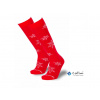 COLLM Dámske podkolienky STYLE SOCKS červené vločky