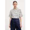 Tommy Hilfiger košeľa dámska ľanová WW0WW48925 béžová XS