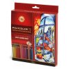 Umelecké farbičky KOH-I-NOOR POLYCOLOR 3837 - 72 ks + 3 ks 1500 + 2 ks strúhadlo - šesťhranné - v papierovej krabičke