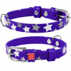 Kožený reflexný obojok pre psa WAUDOG COLLAR, veľkosť XS