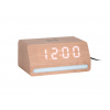 LED hodiny-budík 6078WD Karlsson s nabíječkou smartphonů 16cm