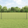 Zváraný plot s 22 stĺpikmi Sivý 0.5x50 m Oceľ