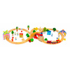 EcoToys Drevená vláčiková súprava 74 prvkov ECOTOYS