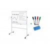 SUPRAVIZ Mobilná obojstranná magnetická tabuľa 150x120 cm