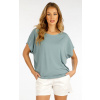 LITEX Tričko dámske s krátkym rukávom. 5F043 - veľ. S, sivozelená