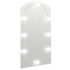 Zrkadlo s LED lampami, 90 x 45 cm, sklenené, s oblúkom