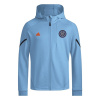 adidas New York City FC Anthem Anorak Jacket 2024 Adults Bahia Light Blu S