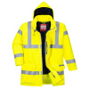 PORTWEST HI-VIS BIZFLAME S778 / Nehorľavá reflexná bunda do dažďa, antistatická - HV žltá 5XL