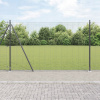 Zváraný plot so 7 stĺpikmi s flanšou Sivý 1,6x10 m Oceľ