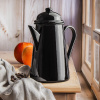 Smaltovaný kávový džbán / čajník OLKUSKIE WYROBY EMALIOWANE 1,3 l OWE Black