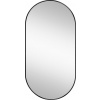 Nástenné zrkadlo Josie 50x100 cm, čierne oválné