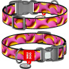 WAUDOG Obojok pre psa Nylon XL 37-58/2,5 cm BANÁNY ružová