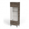 Halmar RANDOM 2 W-1 vitrína 60/40/182 , kašmír/orech/čierny